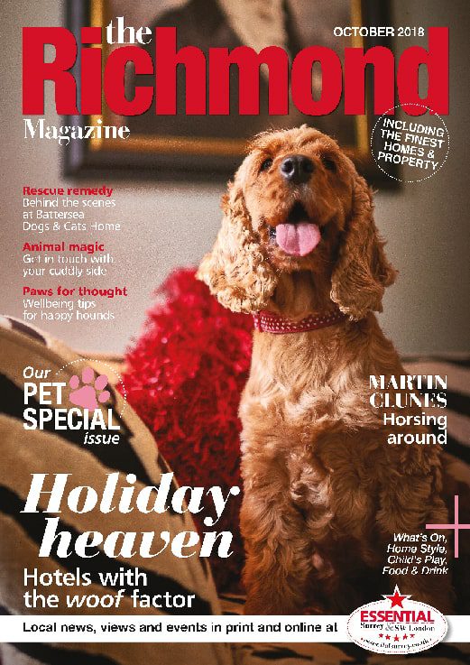 Rich_FC Oct 18-min (1) An image of an adorable dog on the front cover of the Richmond Magazine